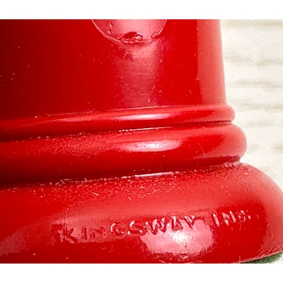 Kingsway Vintage Red & Ivory Chess Pieces Set Complete Royal King Queen Knight - Picture 8 of 16